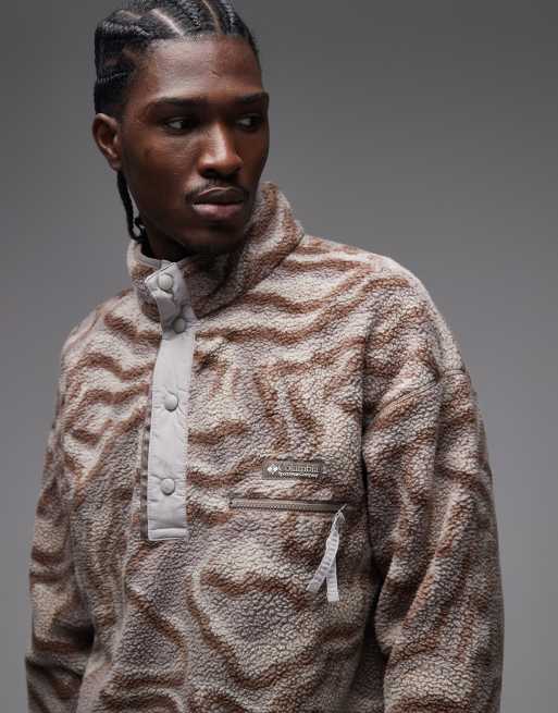Columbia Helvetia II printed half snap fleece in iron multi, 4 of 5