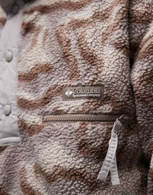 Columbia Helvetia II printed half snap fleece in iron multi, 5 of 5