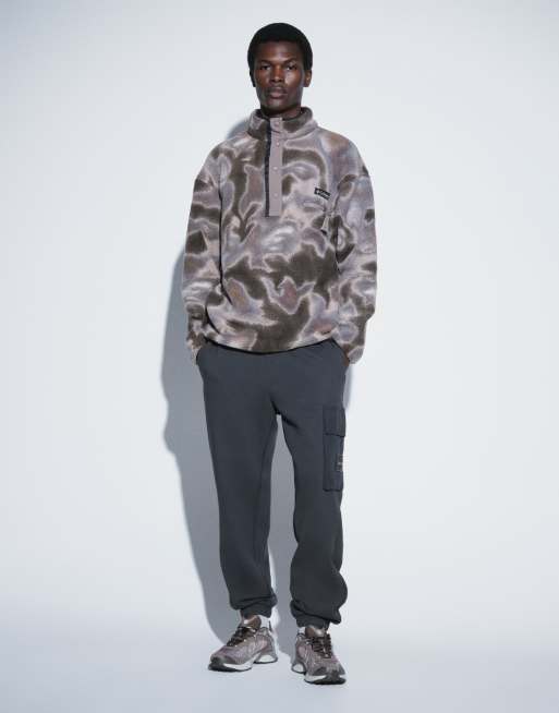 Columbia Helvetia II printed half snap fleece in iron, 2 of 9