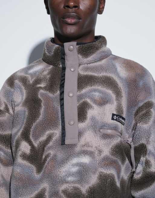 Columbia Helvetia II printed half snap fleece in iron, 3 of 9
