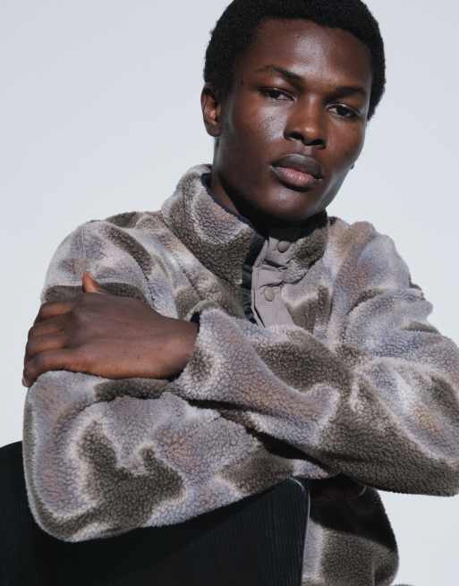 Columbia Helvetia II printed half snap fleece in iron, 5 of 9