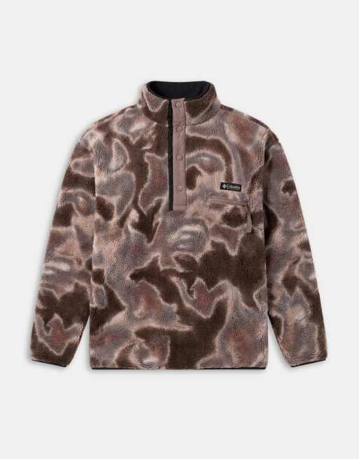 Columbia Helvetia II printed half snap fleece in iron, 6 of 9