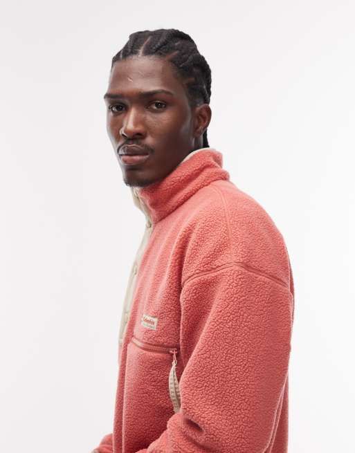 Columbia Helvetia II printed half snap fleece in red multi, 4 of 5