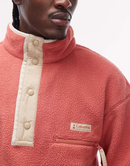 Columbia Helvetia II printed half snap fleece in red multi, 5 of 5