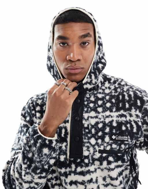 Columbia Helvetia™ II printed hoodie in black stippled stripe ASOS