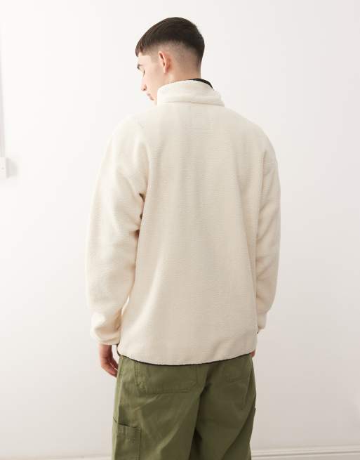 Columbia – Helvetia II – Weißer Fleecepullover mit kurzer Druckknopfleiste, 3 von 5