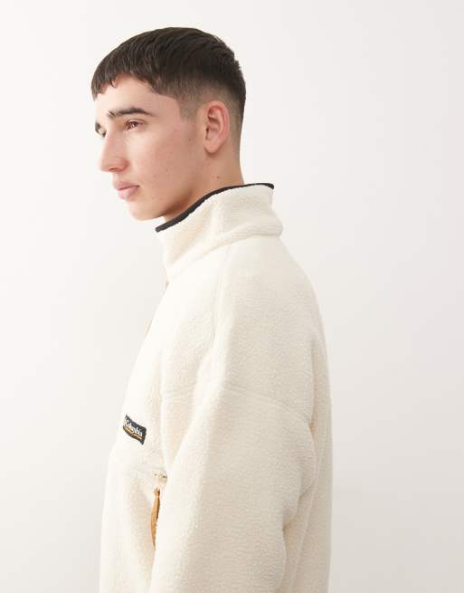 Columbia – Helvetia II – Weißer Fleecepullover mit kurzer Druckknopfleiste, 4 von 5