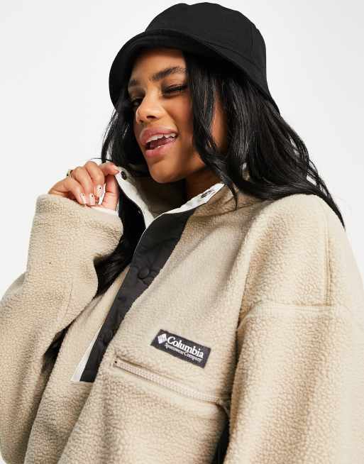 Columbia - Helvetia - Pile beige con abbottonatura parziale a pressione, 2 di 4