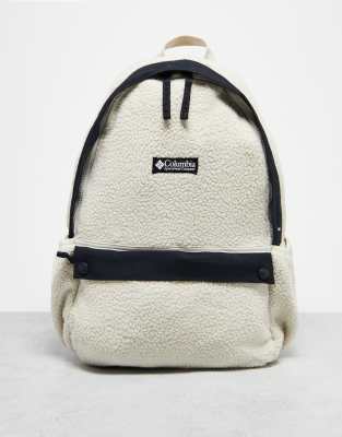 Columbia - Helvetia - Zaino unisex color pietra in pile borg da 14 l