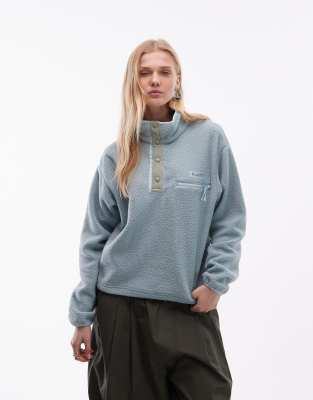 Columbia - Helvetia II - Polaire courte avec demi-patte à boutons pression - Bleu