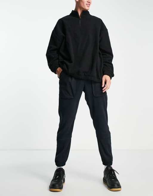 Columbia – Heritage – Jogginghose aus geriffeltem Fleece in Schwarz