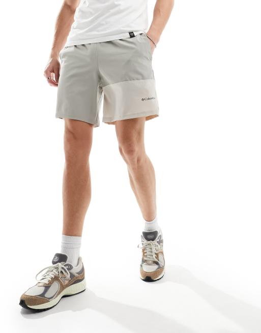 Columbia Hike colour block shorts in flint grey