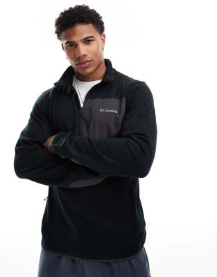 Hike half zip fleece in black