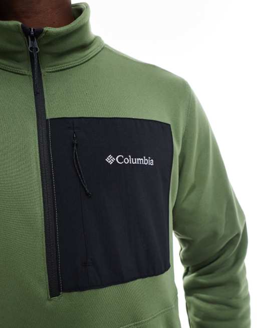 Columbia Hike half zip fleece in green , 4 of 4