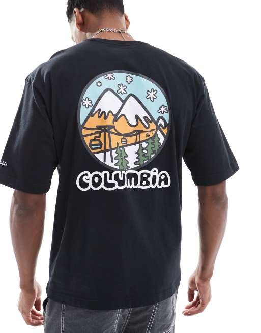 Columbia - Hike Happiness II - Sort T-shirt med grafisk logoprint - Kun hos ASOS