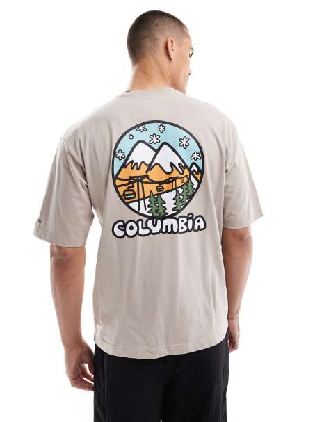 Columbia - Hike Happiness II - T-shirt grigia con stampa grafica sul retro - In esclusiva per ASOS - view 1