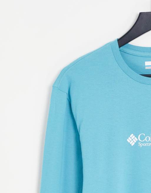 Columbia Hopedale long sleeve t-shirt in dark grey Exclusive at ASOS