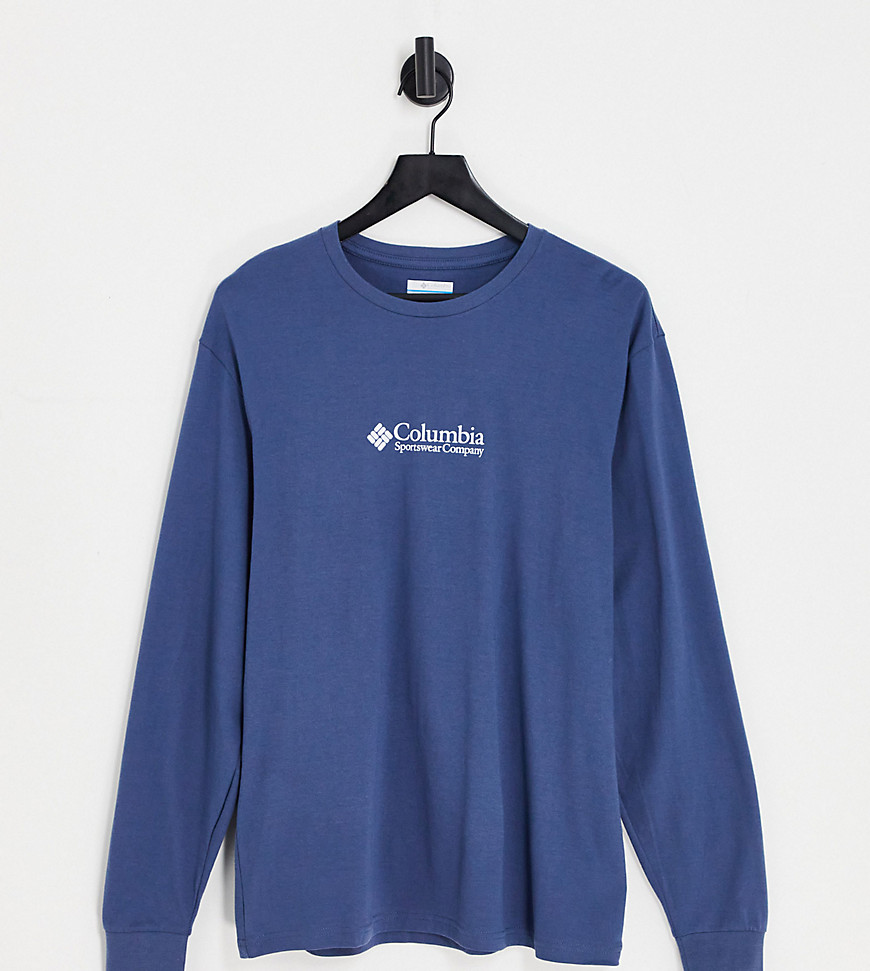 Columbia Hopedale long sleeve t-shirt in navy Exclusive at ASOS