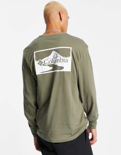 Columbia – Hopedale – Zielony T-shirt z długim rękawem – tylko w ASOS