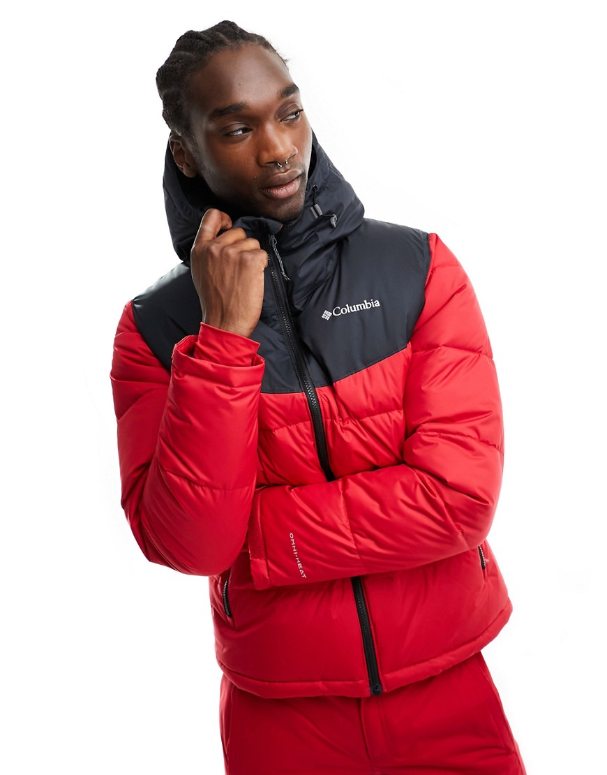 Columbia Iceline Ridge baffled ski jacket in red