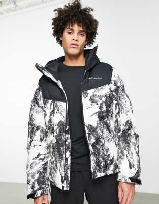 Columbia Iceline Ridge Ski Jacket In White/black ModeSens