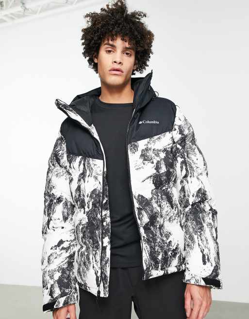 Black and on sale white columbia jacket