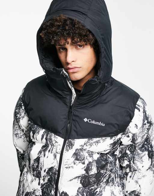 Columbia black sale and white jacket