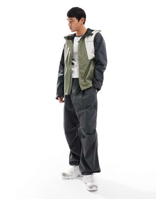 Columbia Inner Limits II waterproof packable jacket in khaki ASOS
