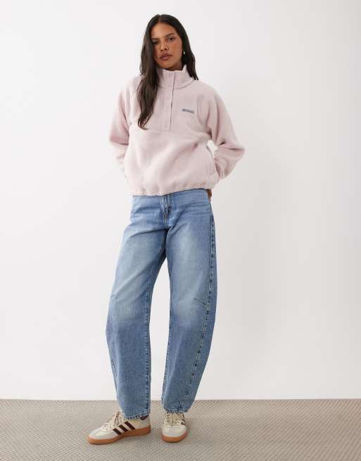 Columbia Jasper Ridge Fleece mit halbem Druckknopfverschluss in Pink, 2 von 4
