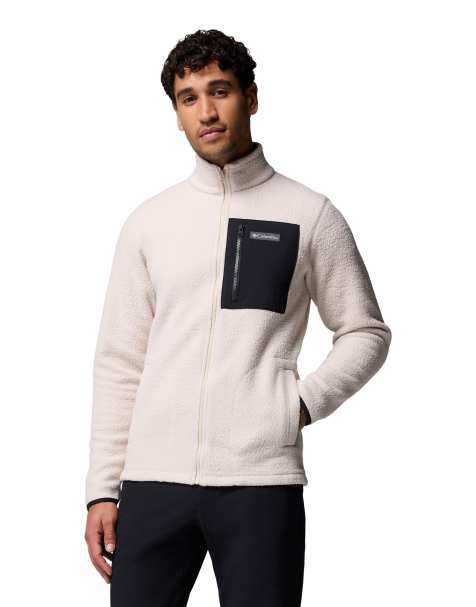 Columbia Jasper ridge pebbled full zip fleece in brown - view 1
