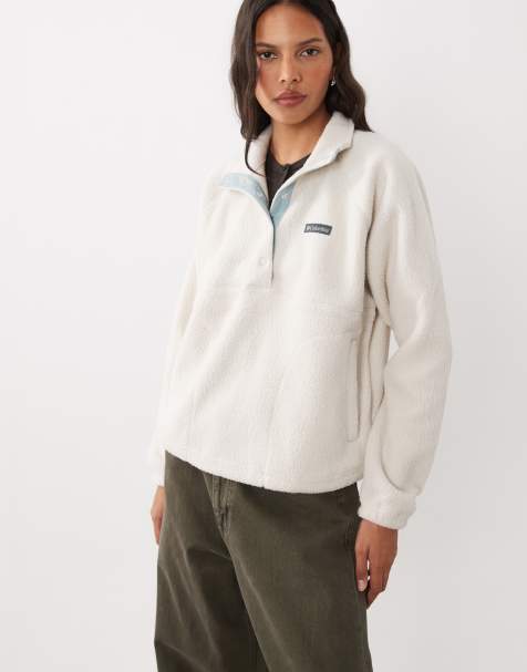 Columbia Jasper Ridge Pebbled half snap fleece in beige - view 1