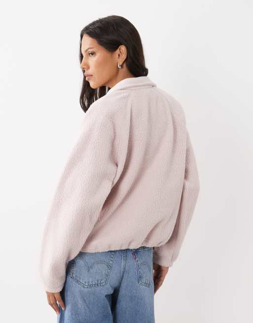 Columbia Jasper Ridge pile effetto pelle martellata con mezza chiusura a pressione rosa, 4 di 4