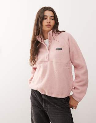 Columbia - Jasper Ridge - Pullover aus Fleece in Rosa mit Kieselstruktur
