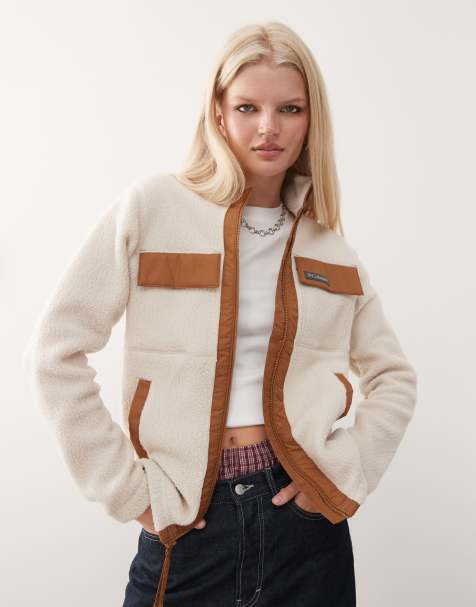 Columbia Juniper Peak full zip fleece in beige - view 1