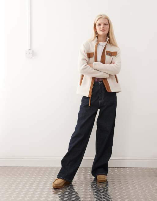 Columbia Juniper Peak full zip fleece in beige | ASOS