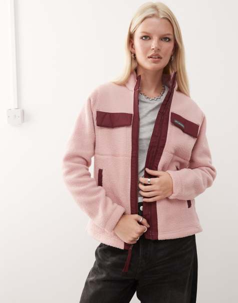 Columbia – Juniper Peak – Jacke aus Fleece in Rosa mit durchgehendem Reißverschluss - view 1