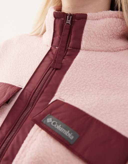 Columbia - Juniper Peak - Lyserød fleece med gennemgående lynlås, 2 af 4