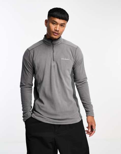 Charcoal Half Zip Hooded Fleece, Active