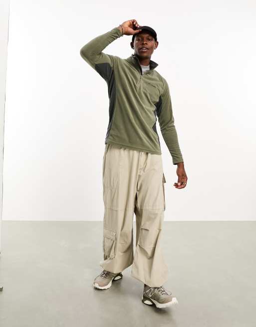 Columbia Klamath II half zip fleece in khaki, 4 of 4