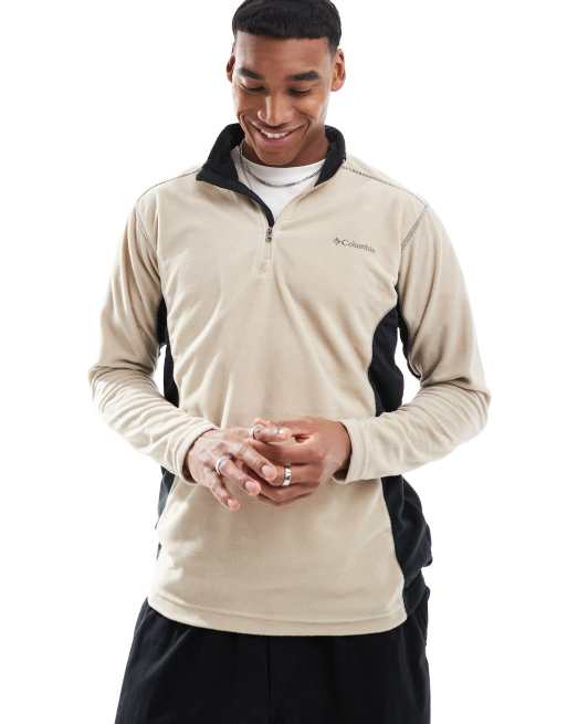Columbia - Klamath Range - Fleece met halve rits in stone en zwart 