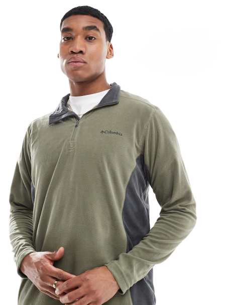 Columbia Klamath Range half zip in dark green - view 1
