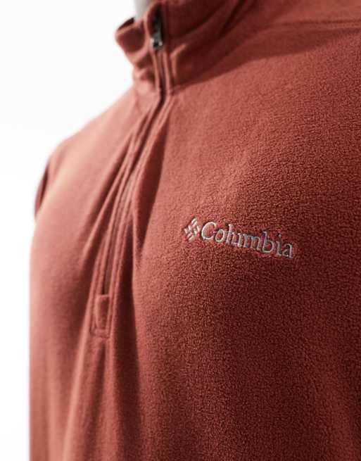Columbia Klamath Range half zip in maroon, 3 of 4