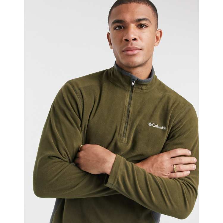 Columbia Klamath Range II 1 4 zip fleece in green ASOS