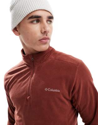 Columbia - Klamath Range II - Bordeaux fleece med halv lynlås - view 1