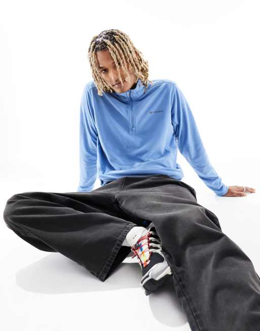 Columbia – Klamath Range II – Fleece in Blau mit kurzem Reißverschluss