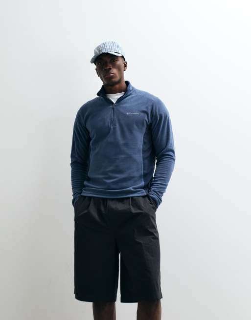 Columbia – Klamath Range II – Fleece in Blau mit kurzem Reißverschluss, 2 von 5