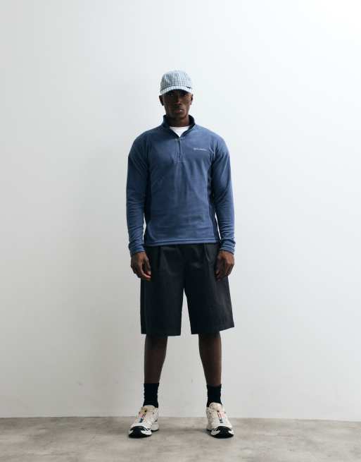 Columbia – Klamath Range II – Fleece in Blau mit kurzem Reißverschluss, 3 von 5