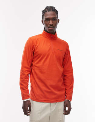 Klamath Range II - Fleecepullover mit kurzem Reißverschluss in Rot Rot XS