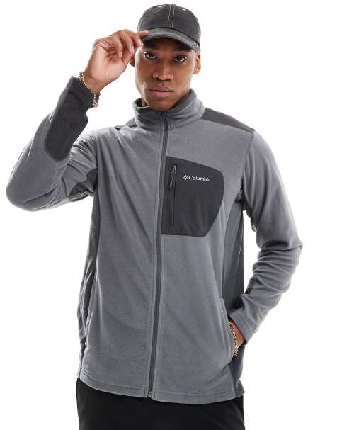Columbia - Klamath Range - Veste polaire zippée - Gris - view 1