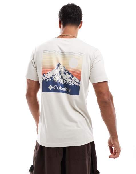 Columbia Kwick hike back graphic ss tee in brown - view 1